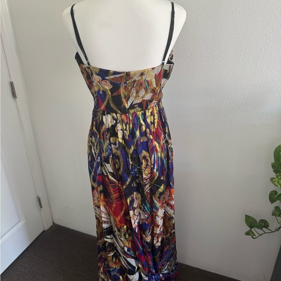 Oleg Cassini Formal Maxi Multi Color Dress - Picture 3 of 11